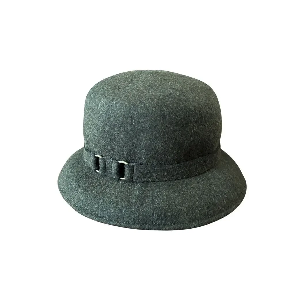 Vintage Betmar Olive Felt Cloche Hat